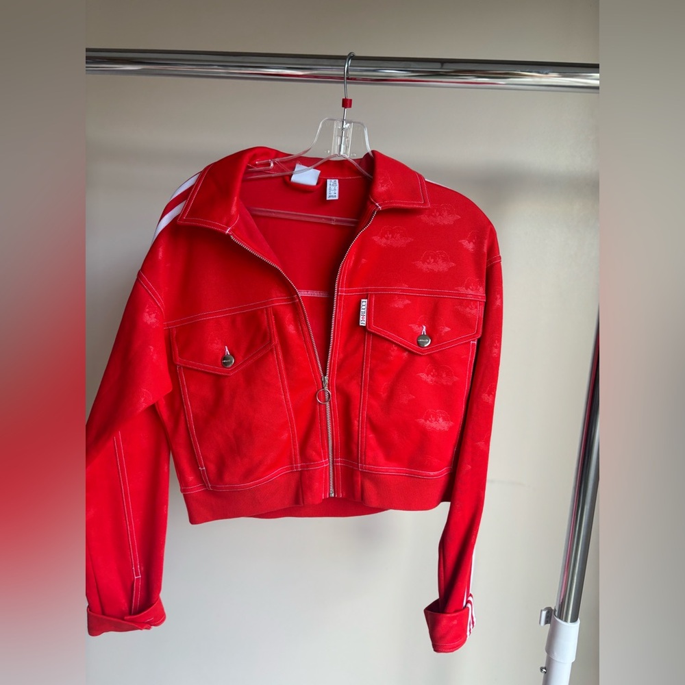 Red ADIDAS zip up jacket!